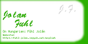 jolan fuhl business card